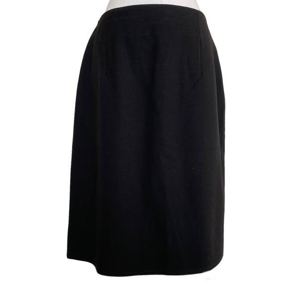 Black Wool Blend Skirt Vintage 1990’s Kiz Size 14 - Picture 1 of 10